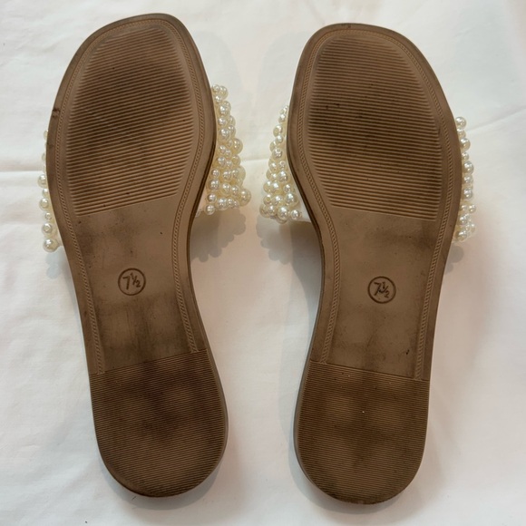 a new day Pearl Embellished White Sandals - Picture 2 of 2